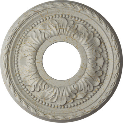 Médaillon de plafond Endurathane Palmetto, DE 11 3/8 po x P 3 5/8 po x P 7/8 po (convient aux auvents jusqu'à 4 1/2 po)