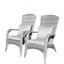 Chaise de patio avec coussins (coussin gris)