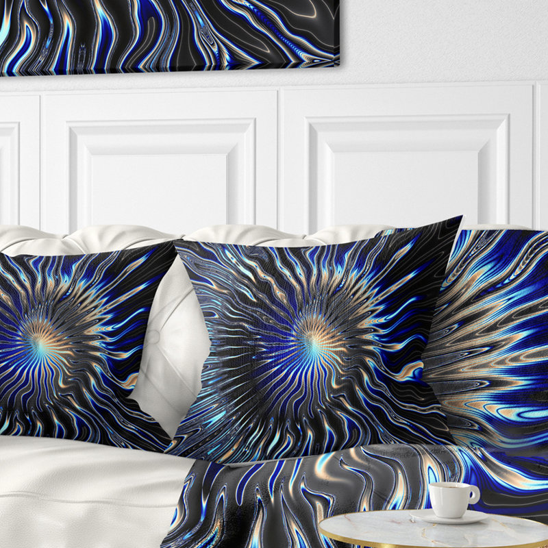 Housse et insert de coussin rectangulaire Rays from the Circle, 18 po x 18 po, Coussin décoratif