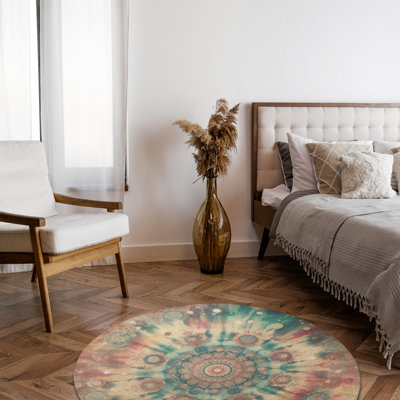 Tapis tressé chatoyant