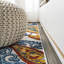 Tapis intérieur / extérieur orange / bleu Jotunheim-1228800721