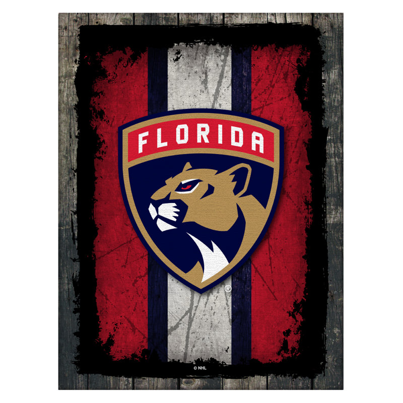 Art sur toile NHL Logo, Panthers de la Floride, H 32 po x l 24 po x P 1 po