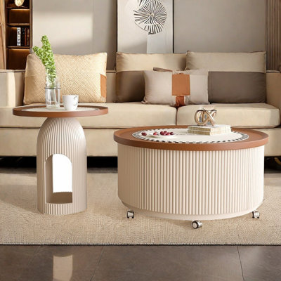Vintage round end table