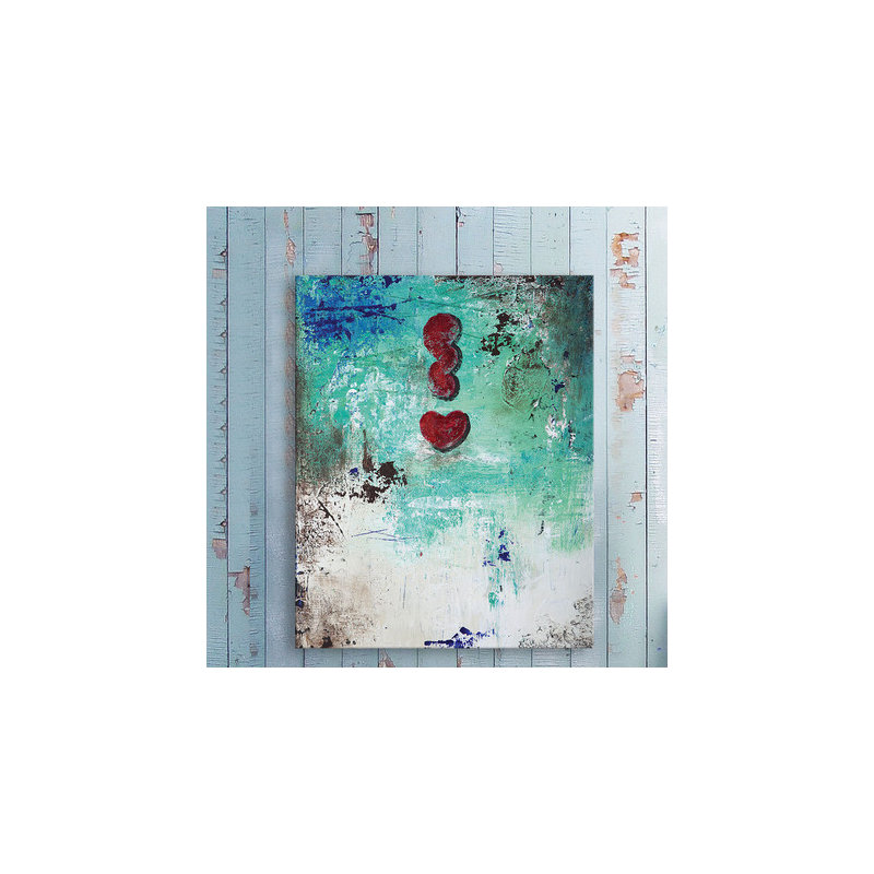 Love Cloud: Get Excited by Rodney White - Wrapped Canvas Painting, 51 cm H x 41 cm W x 4 cm D
