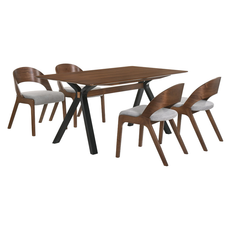 Schoonover 4 - Person Trestle Dining Set, Walnut