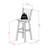 Tazewell Swivel Bar Stool with Ladder-back, Walnut