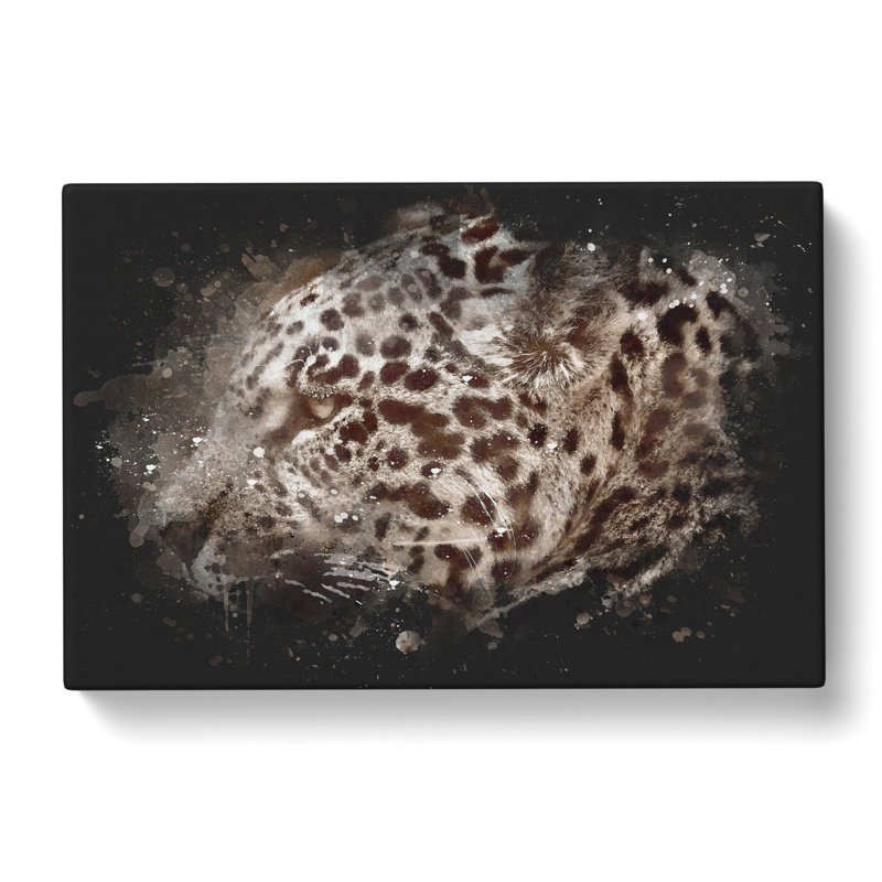 Jaguar Paint Splash - Wrapped Canvas, 35cm H x 50cm W x 3cm D