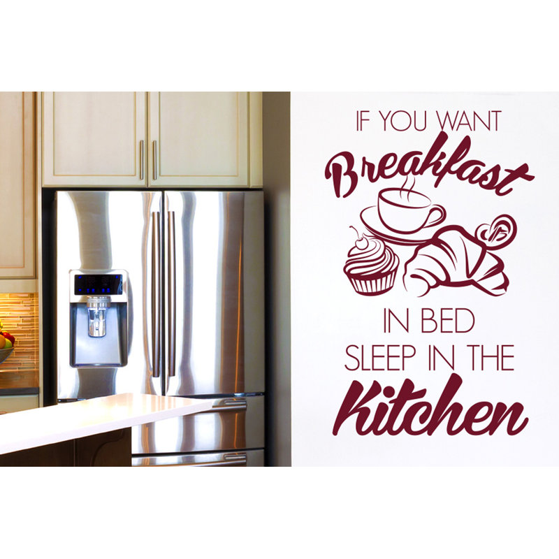 Food & Beverage Non-Wall Damaging Wall Decal, Burgundy
