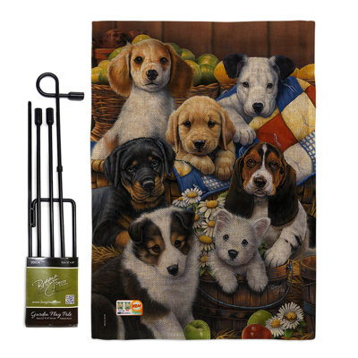 Double Sided 18.5'' H x 13'' W Polyester Animal Garden Flag