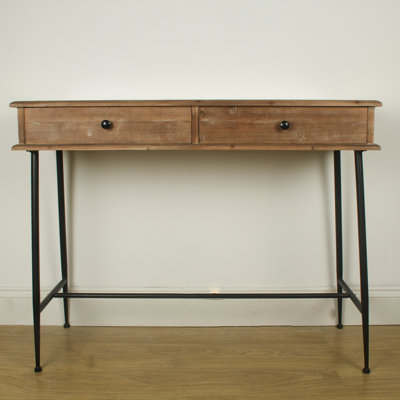 Etheredge 102 cm W Solid Wood Top Console Table