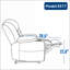 Fauteuil inclinable électrique inclinable, capacité de 350 lb, chenille avec massage et amp; Chaleur, USB / Type-C, Porte-gobelets | Beige | Métal Bois