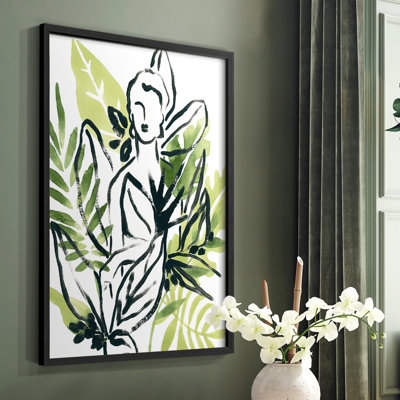 Tropical Sketchbook I Framed Print - Solid Wood