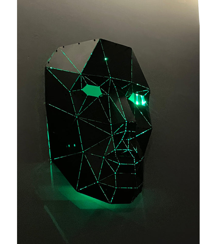 Sculpture murale moderne de masque - XL, XL
