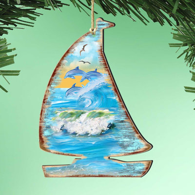Tidaholm 5.5'' Wood Hanging Figurine Ornament