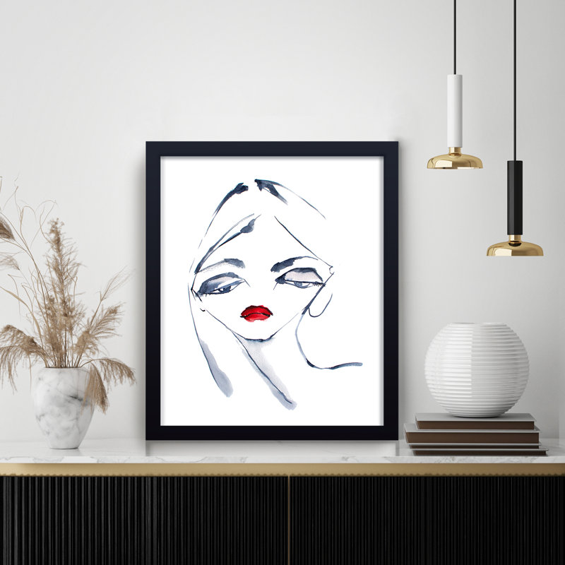 Dalia Print by Chauncey Jacks, 16" H x 12" W x 1.125" D, Framed Print, Black