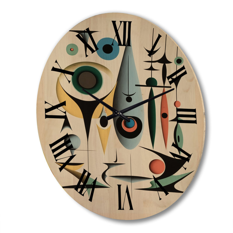 Horloge murale Crystalline Consciousness Vintage Illustration I - Modern, Très grand