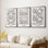 Série sur toile encadrée personnalisée - 3 pièces