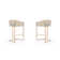 Lioba Upholstered Counter Stool with Metal Frame