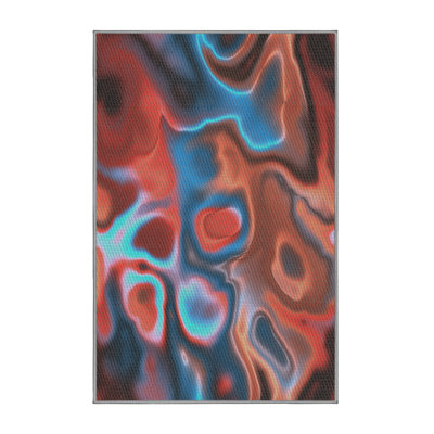 Tapis décoratif orange abstraite