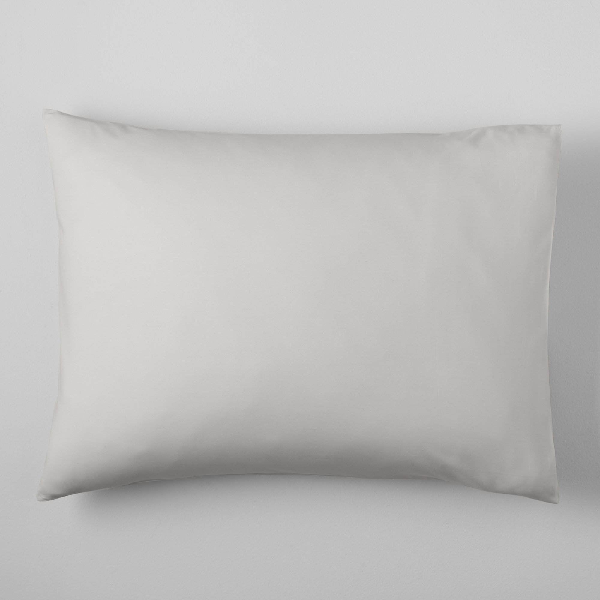 Emrik Brushed Organic Cotton Percale Duvet Cover Set, King / Cal King Duvet Cover + 2 Pillow Shams, Soft Gray