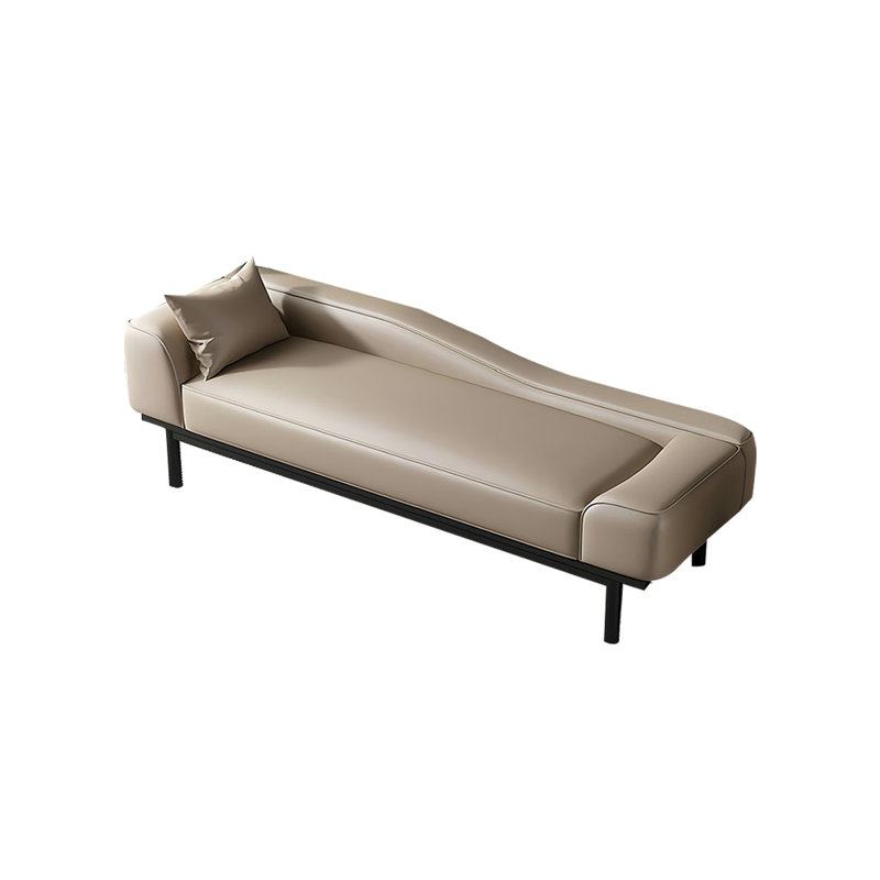 Leather Match Upholstered Bench, Khaki, 21.65" H x 70.86" W x 21.65" D