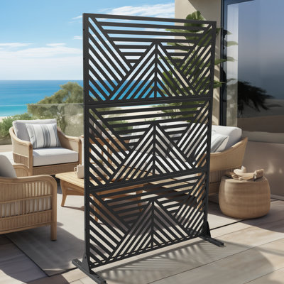 6 ft x 4 ft Metal Privacy Screen Panel Pattern by Dovelina