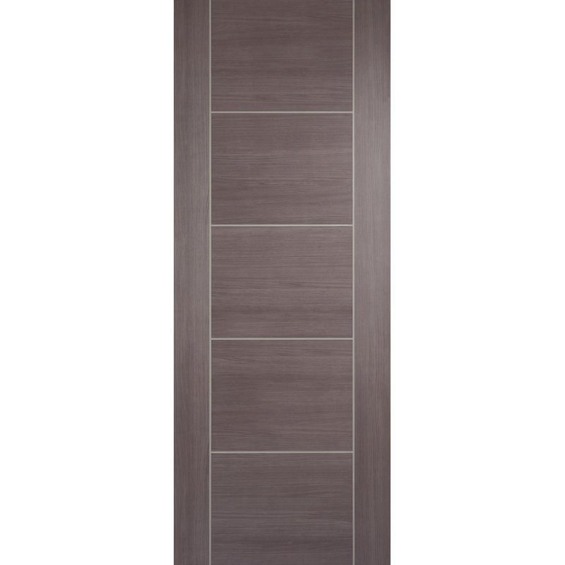 Vancouver Laminate Medium Grey Internal Door, 198.1cm H x 83.8cm W x 3.5cm D