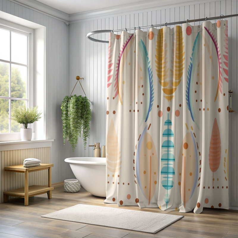 Rideau de douche Imaan, H 74 po x l 71 po