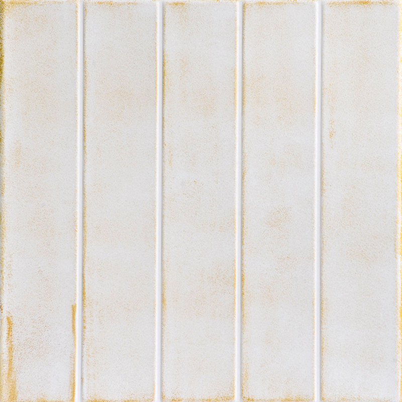 Bead Board 1.6 ft. x 1.6 ft. Polystyrene Glue-up Ceiling Tile, Dove White