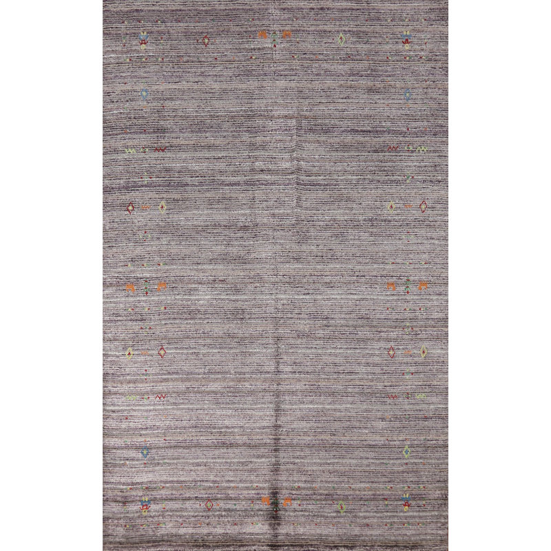 Tapis indien fait à la main de style Gabbeh 5 x 8