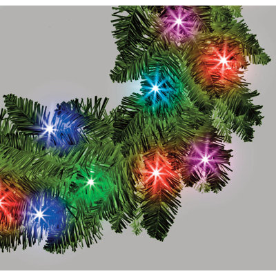 Faux Lighted PVC 21.65cm Christmas Wreath