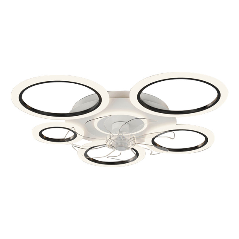 35" Modern Flush Mount Ceiling Fan with Light, 3-Color Dimmable LED, Remote Control, Reversible Motor, Low Profile Indoor Ceiling Fan for Bedroom Living Room