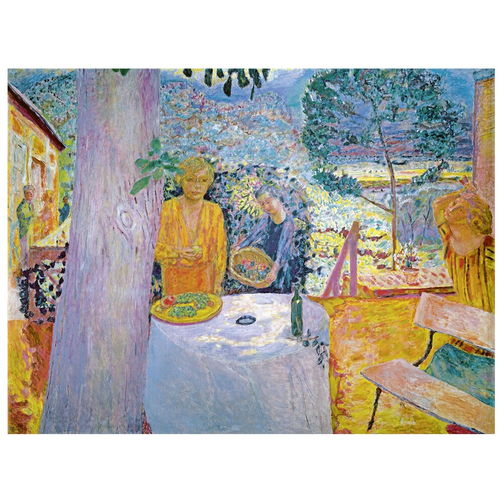 Gerahmtes Leinwandbild Décor À Vernon (La Terrasse À Vernon) von Pierre Bonnard