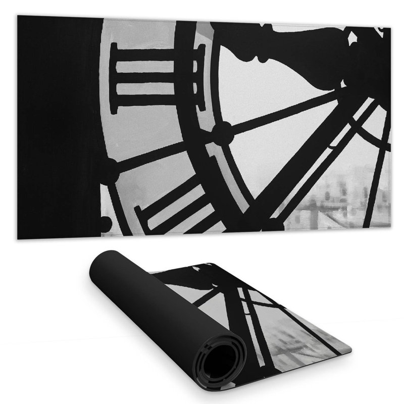 Clock at the orsay museum - 15.75"x31.50" Desk mat