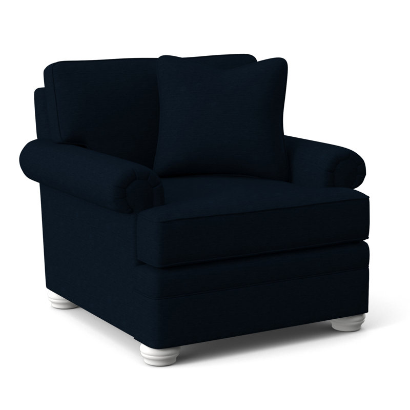 Kensington Armchair, Taupe Plaid; 0126-73, Frost White Finish