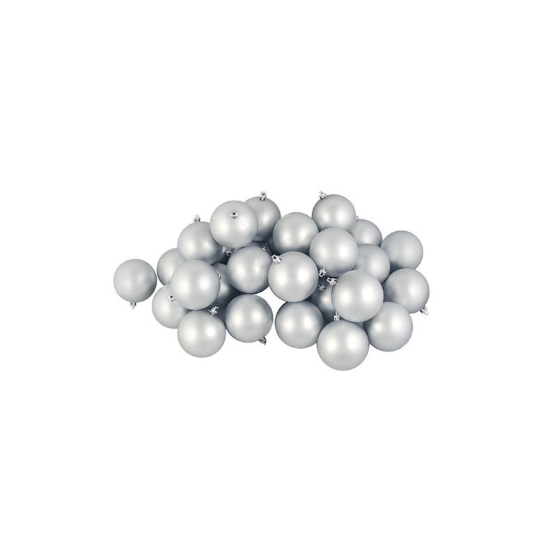Ornements de boule de Noël incassable 32ct, Argent