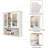 Modern Over Toilet Storage Cabinet with Motion Sensor LED Light, White, 18.9'' x 23.6''