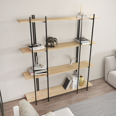 Assia 4-Tier Modern Bookcase Bookshelf Shelving Unit
