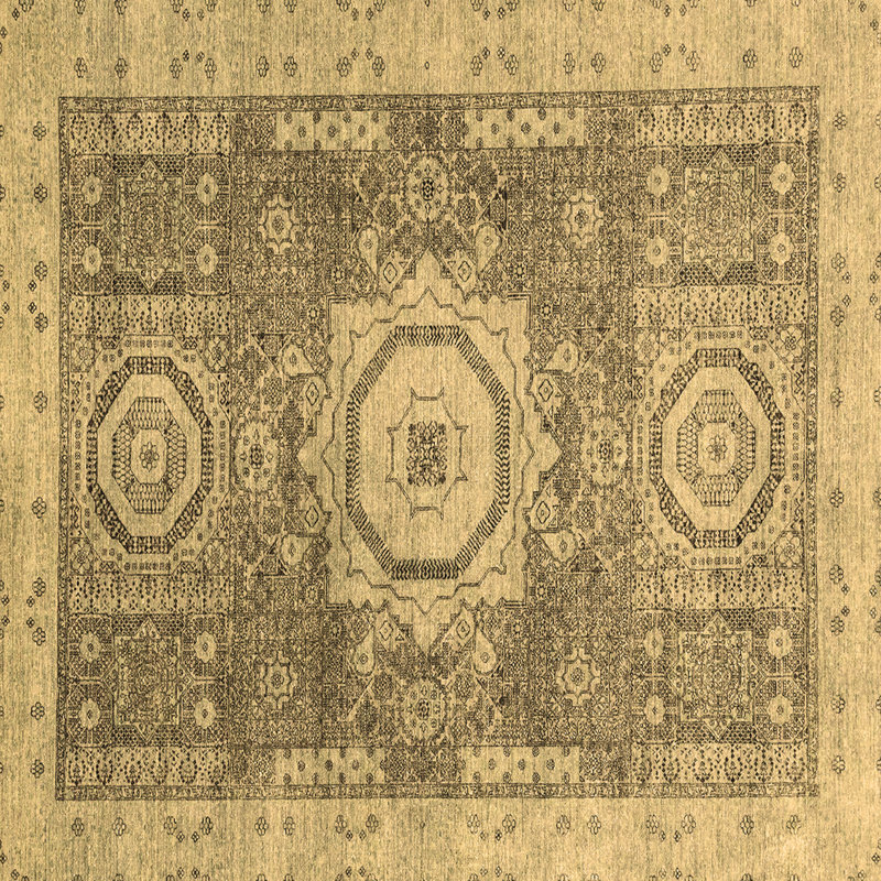 Washable Oriental Indoor Rug, Square 4'