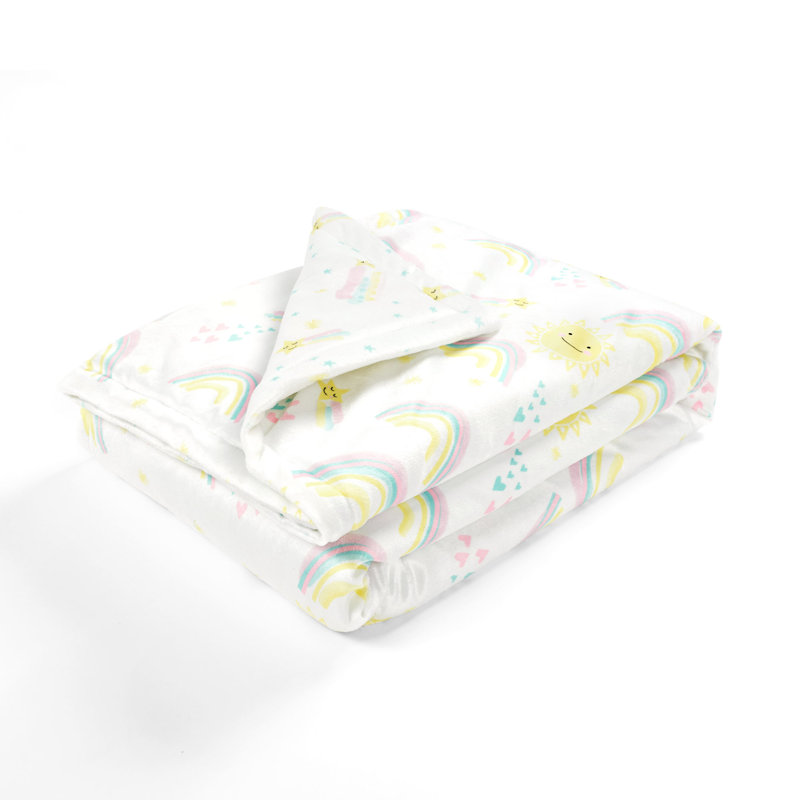 Couverture sherpa arc-en-ciel Sunshine, L 50 po x L 36 po