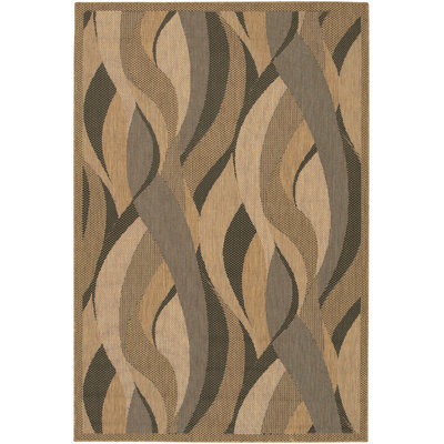 Del Seagrass Natural Black Indoor Outdoor Area Rug