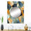 Formes de marbre asymétriques Yand Blue Yellow - grand miroir géométrique, miroir mural décoratif moderne, impression d'art en métal
