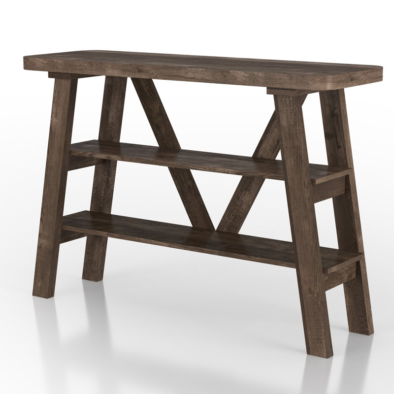 Ananias 47.24'' Console Table, Reclaimed Oak