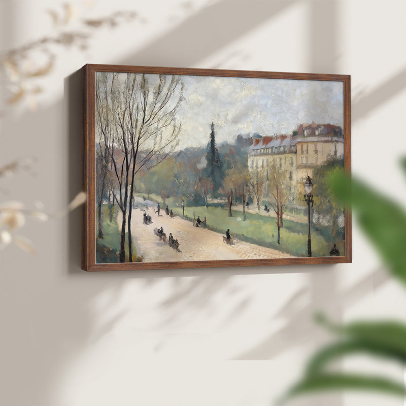 Paysage, série XXIV, reproduction encadrée, Noyer, H 22 po x l 28 po