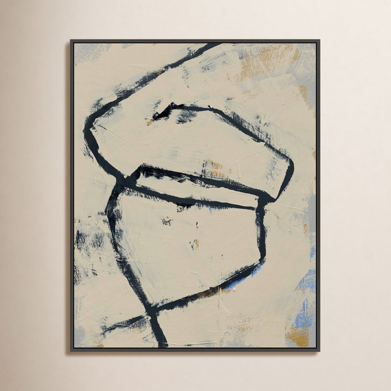 Twisted 2 Print by Jacques Pilon, Black Framed Canvas, 38" H x 30" W x 1.25" D