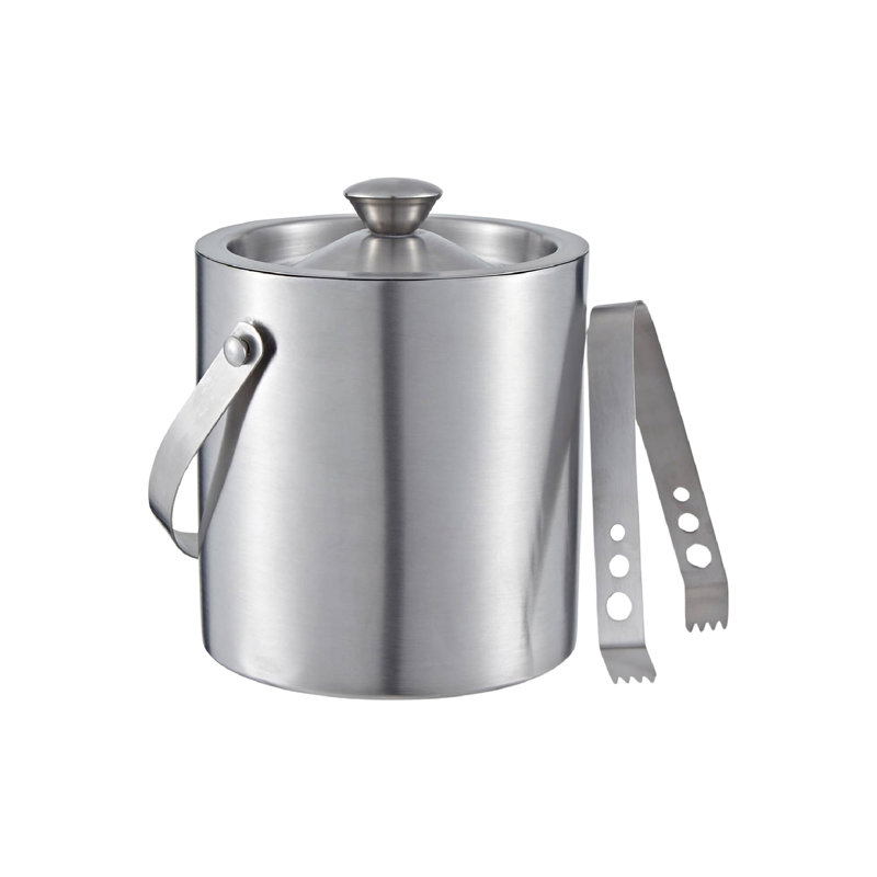 Buckingham Stainless Steel Double Wall Ice Bucket With Tong 2.3 Litre