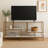 Carbone Modern Media Console Table with Open Geometric Shelves and Faux Marble Top