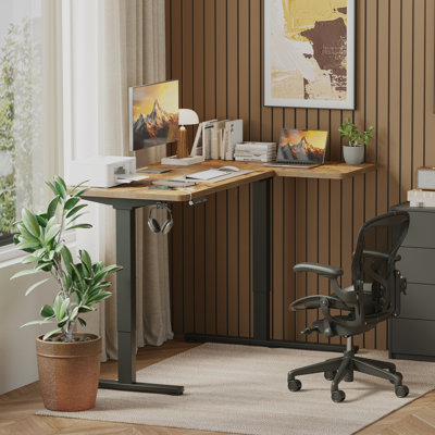 Bureau pour travailler debout en L 63 po