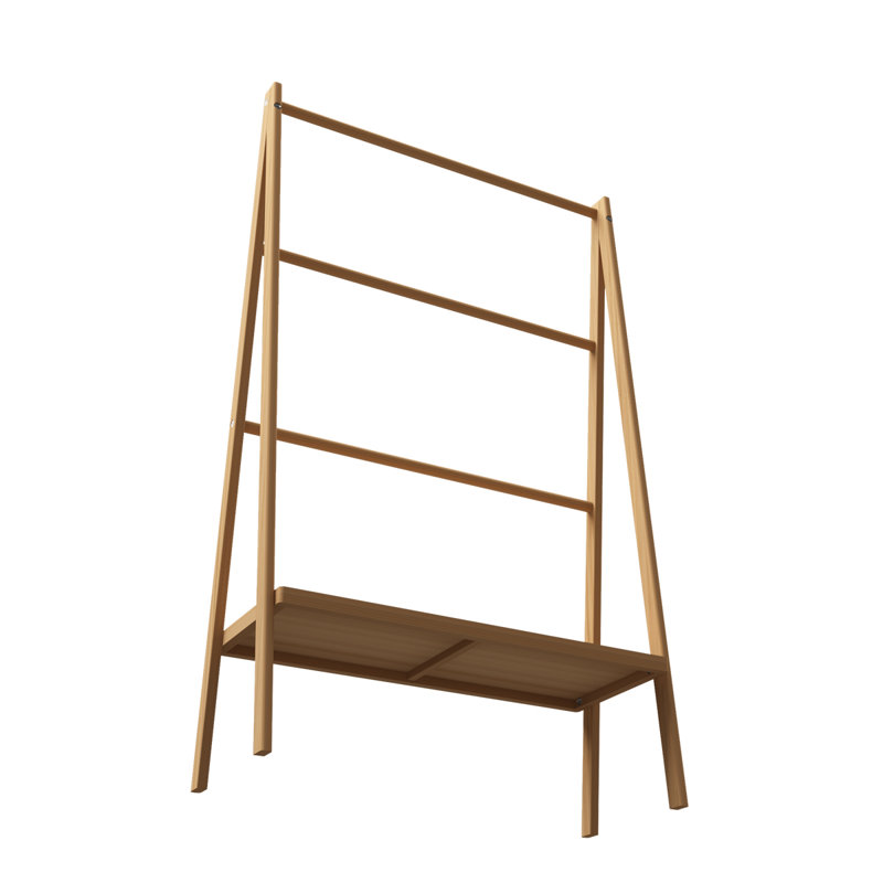 Porte-serviettes sur pied en bois 0