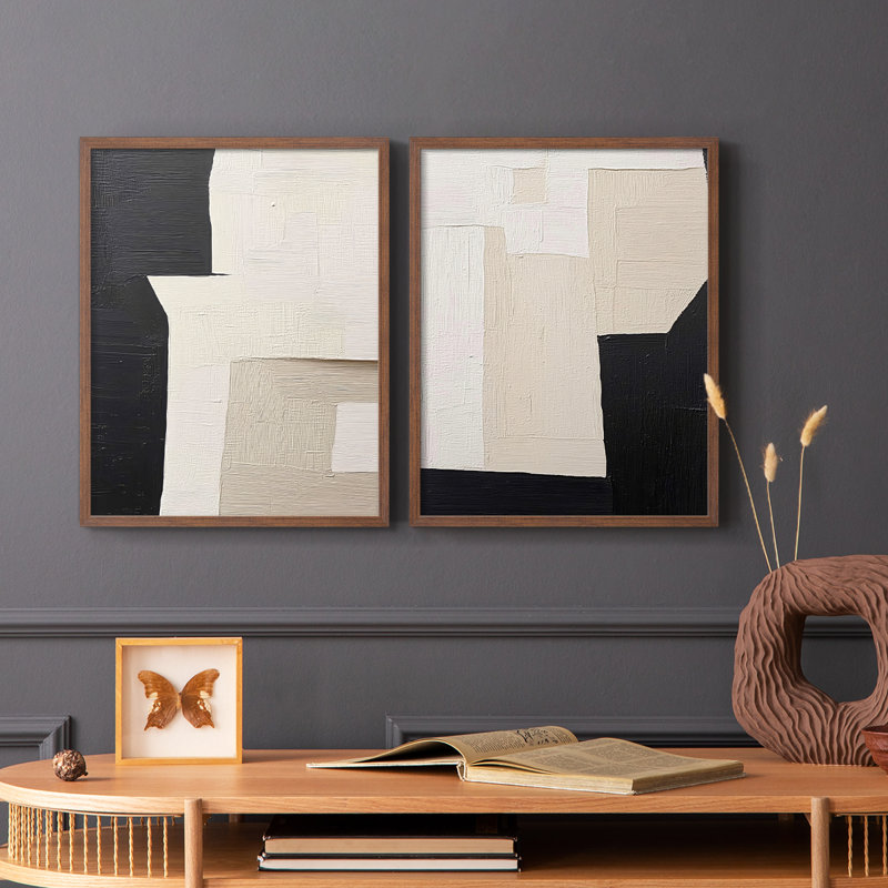 Série ABSTRACT DCXLIX - Reproduction encadrée de qualité supérieure - prête à être accrochée - aucun clou requis - aucun clou requis